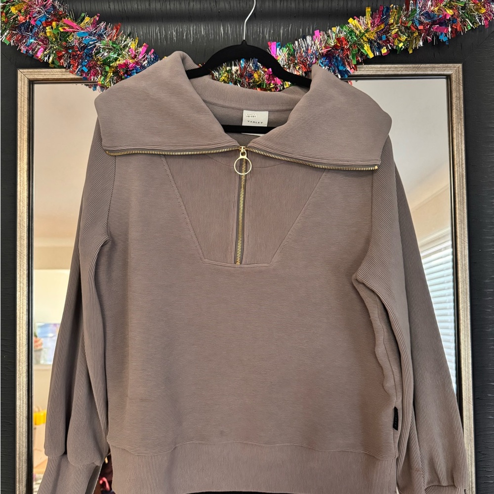 Varley Taupe Pullover Sweater